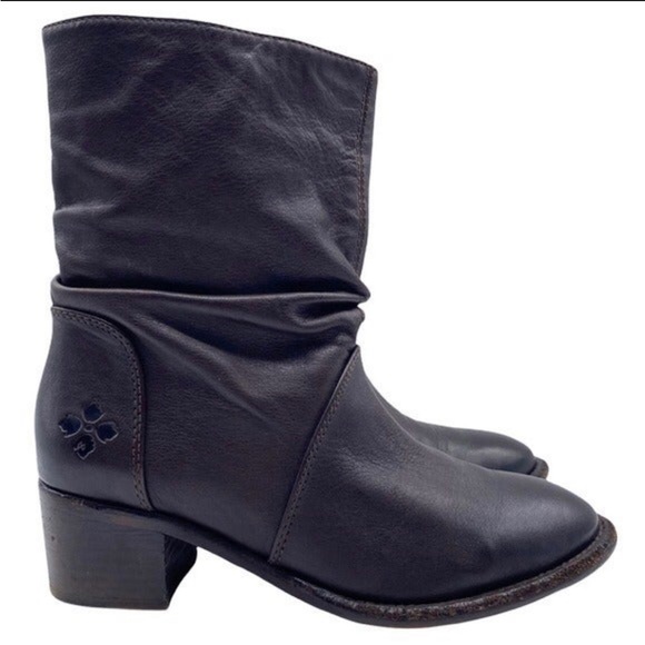 Patricia Nash Monte Leather Slouch Mid-Calf Boho Western Heeled Boot Size 9.5 - Picture 2 of 13